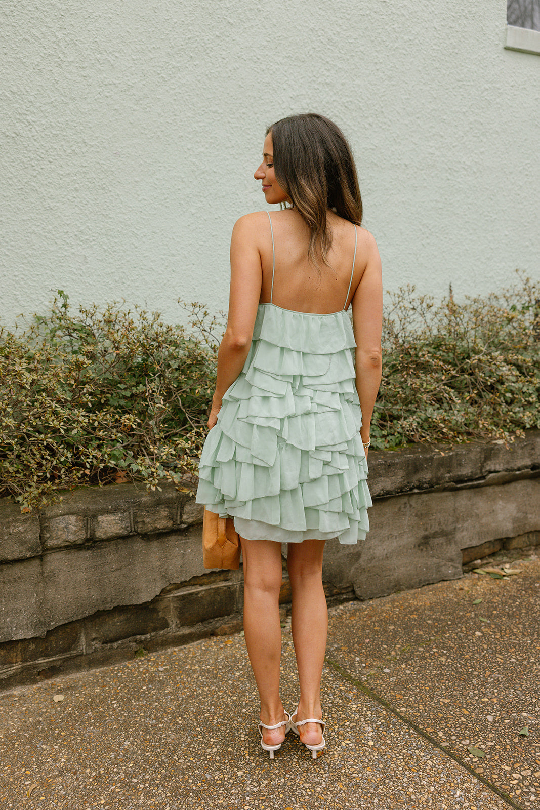 Penelope Mint Green Tiered Mini Dress