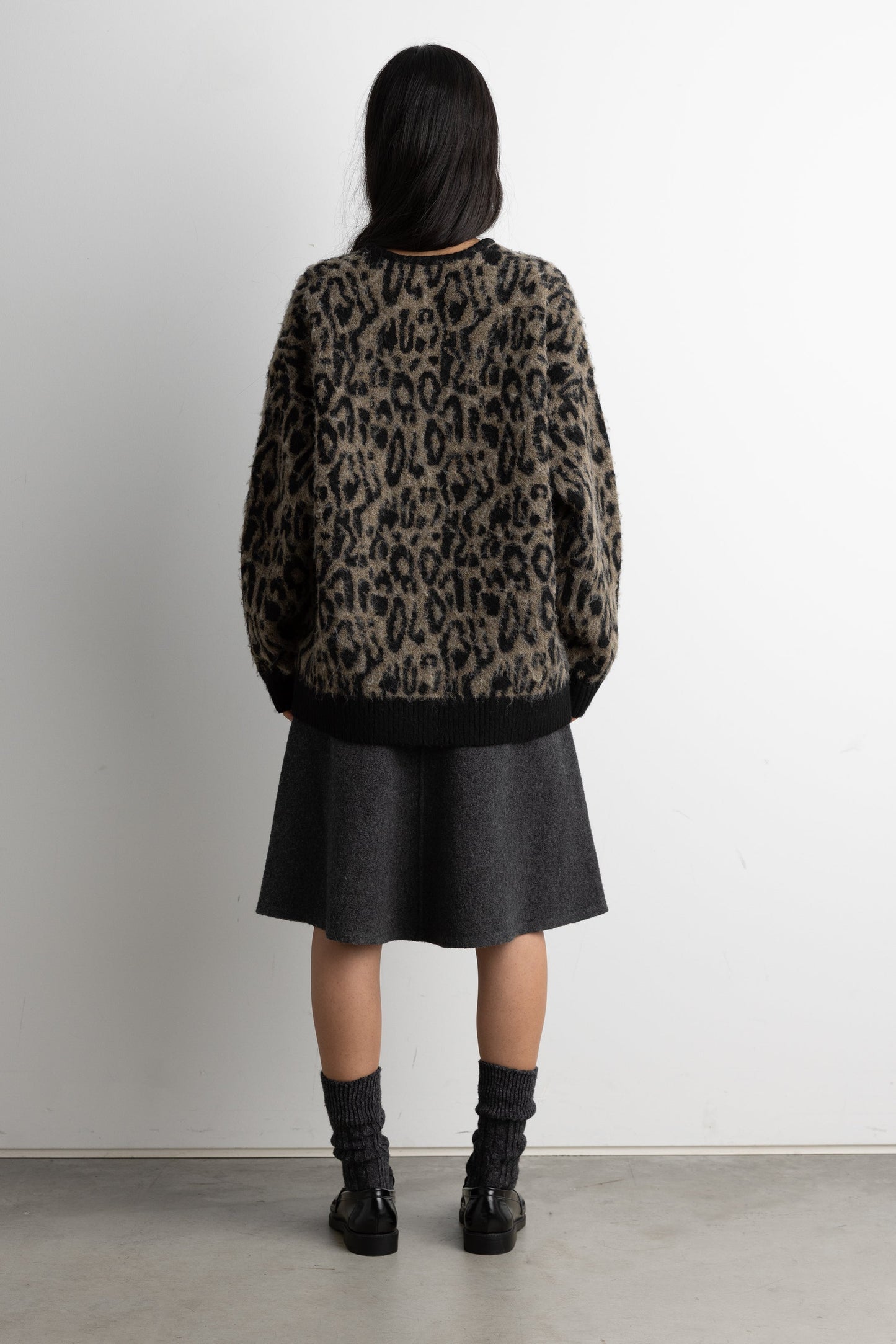 BRUSHED LEOPARD CARDIGAN