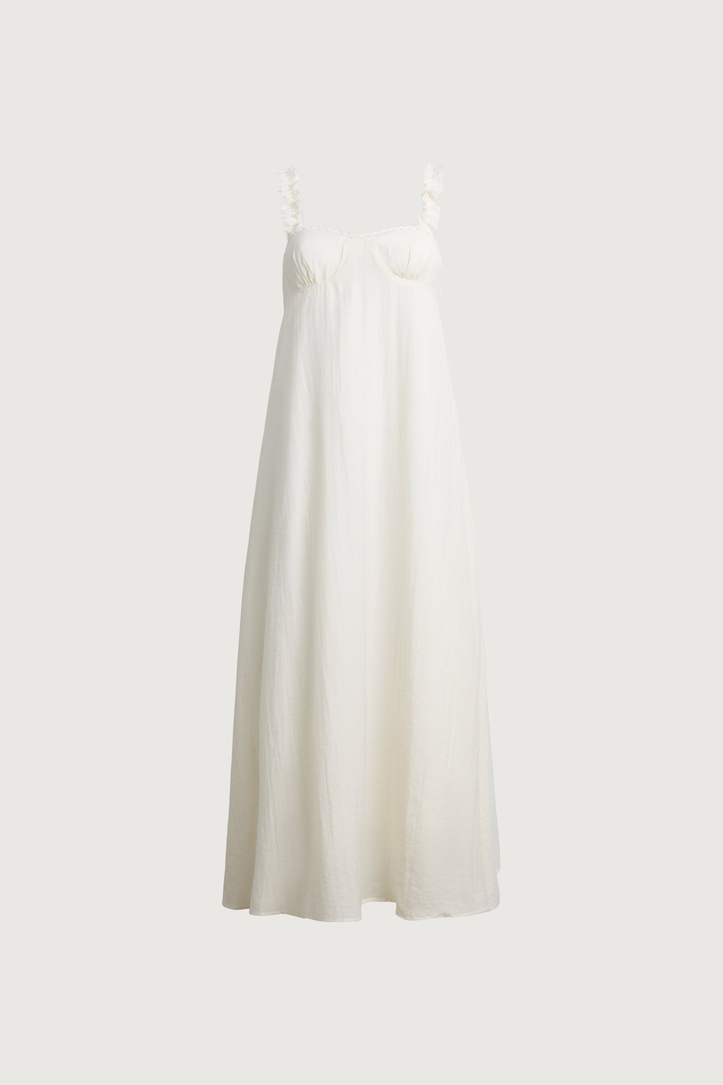 TEXTURED SLIP MAXI DRESS WITH EMPIRE WAIST