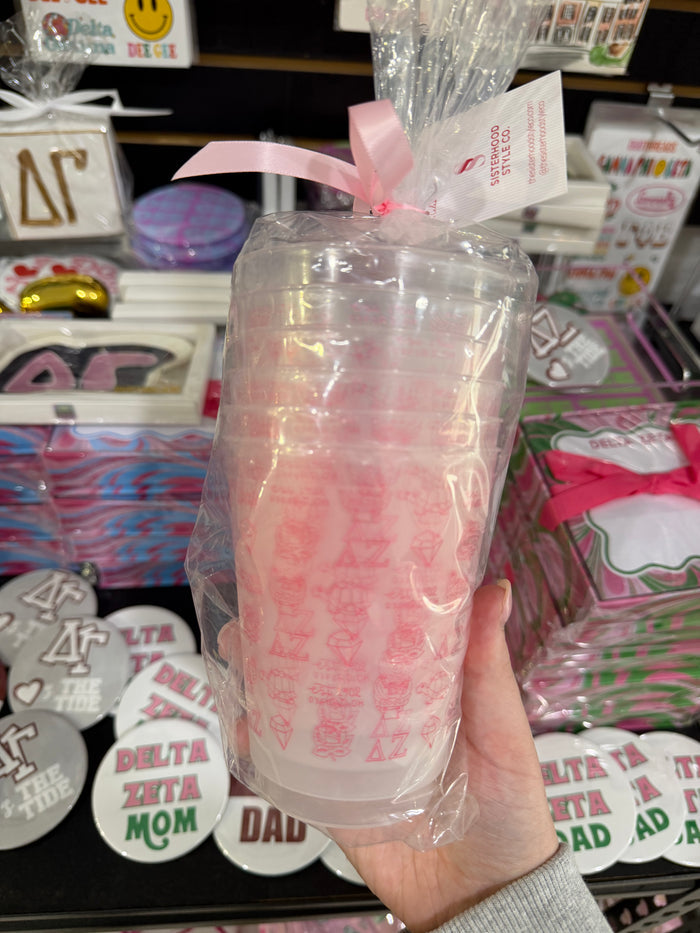 Delta Zeta All Over Frost Flex Cup Sleeve