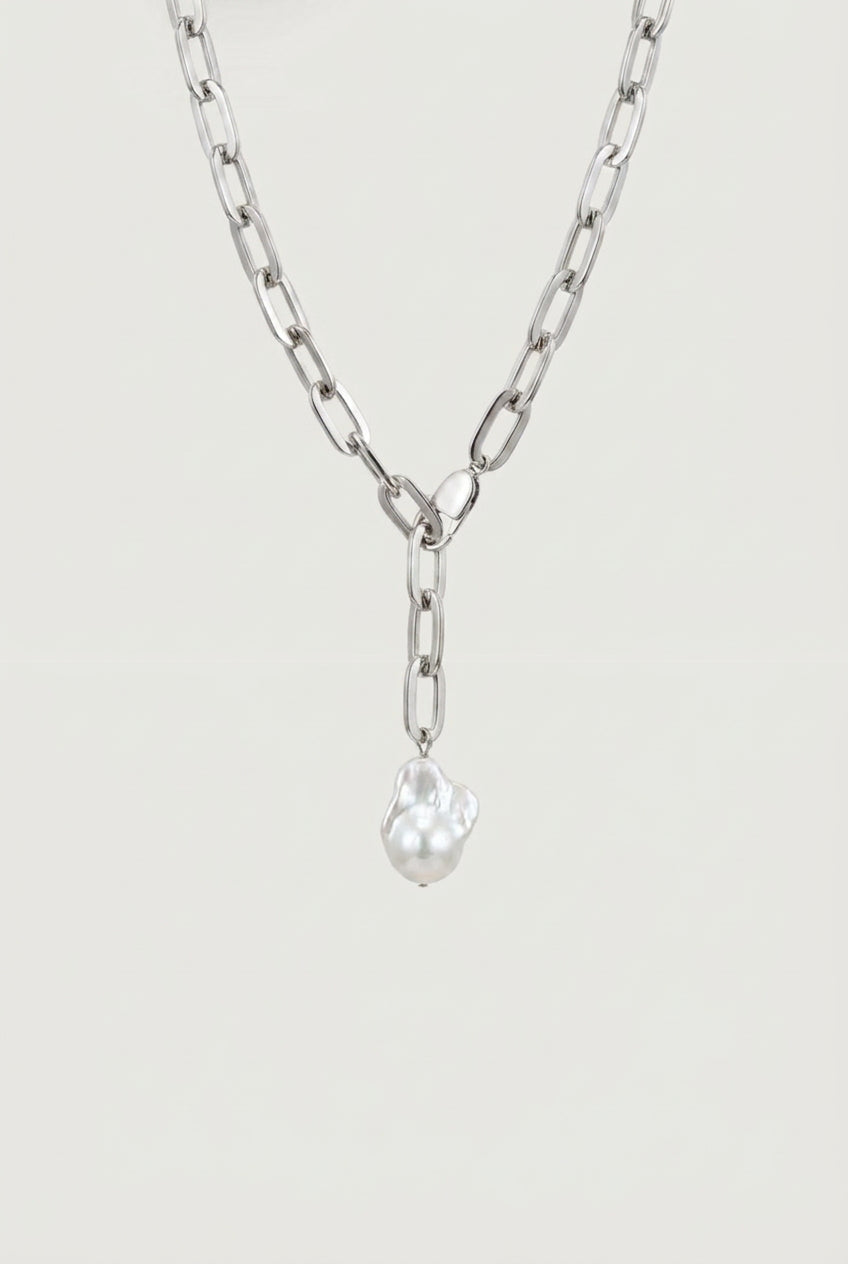 PEARL DROP CHAIN NECKLACE