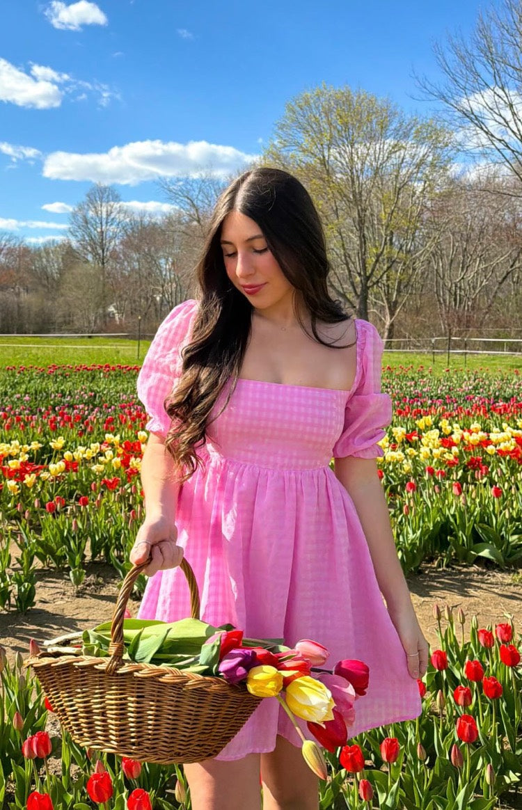Rubi Pink Babydoll Mini Dress