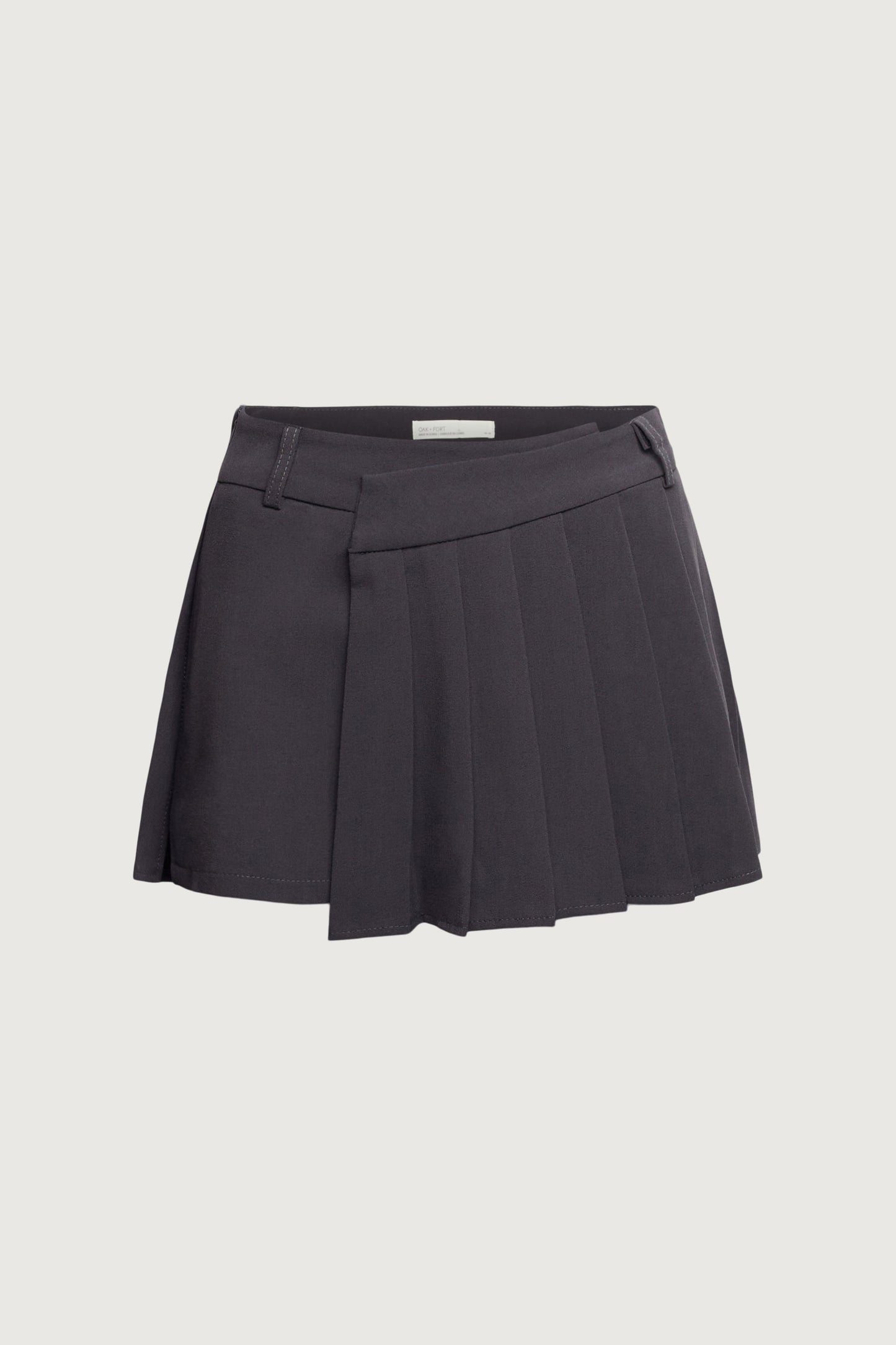 PLEATED WRAP MINI SKORT