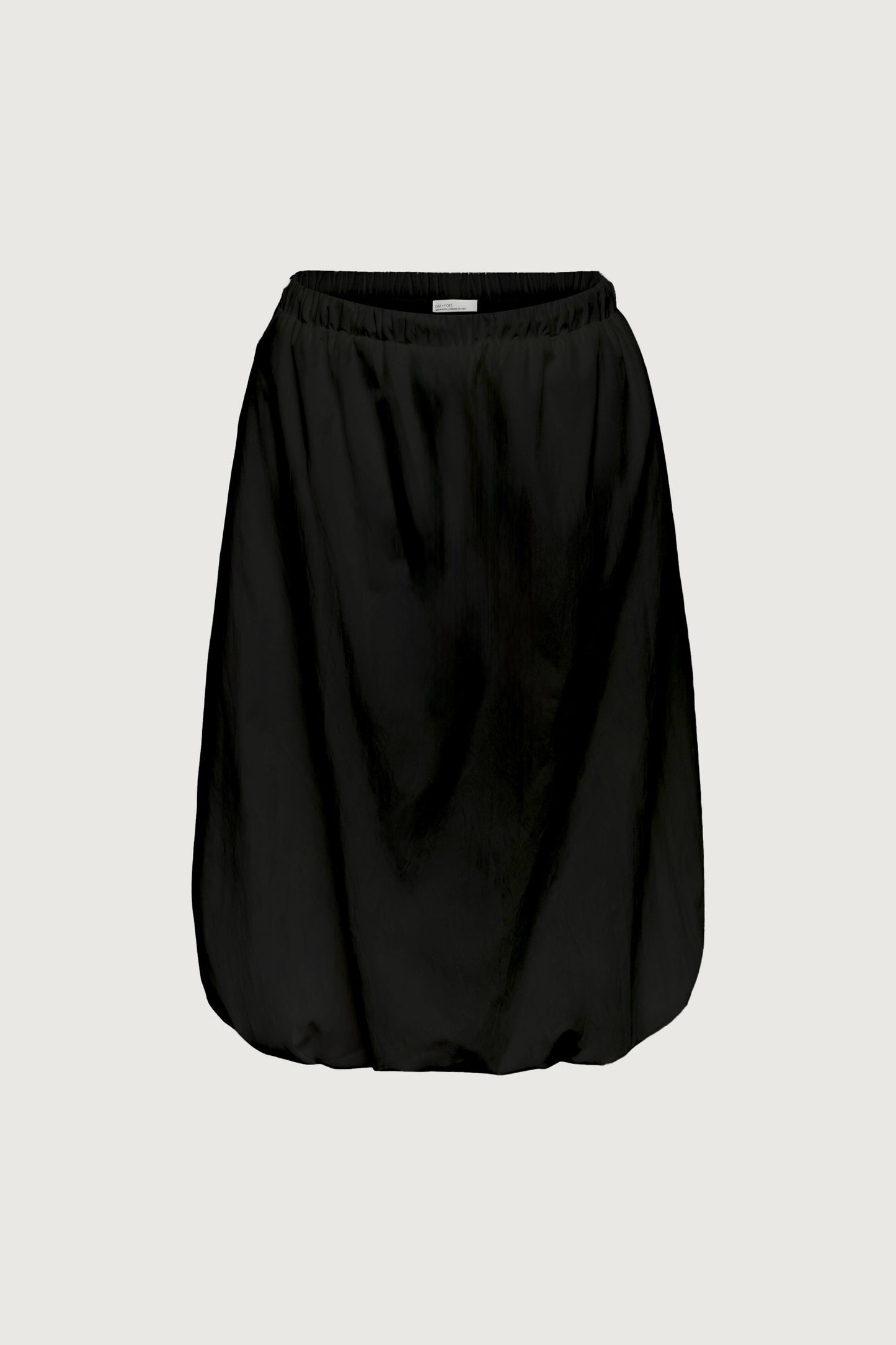 BUBBLE HEM MIDI SKIRT WITH DRAWSTRING