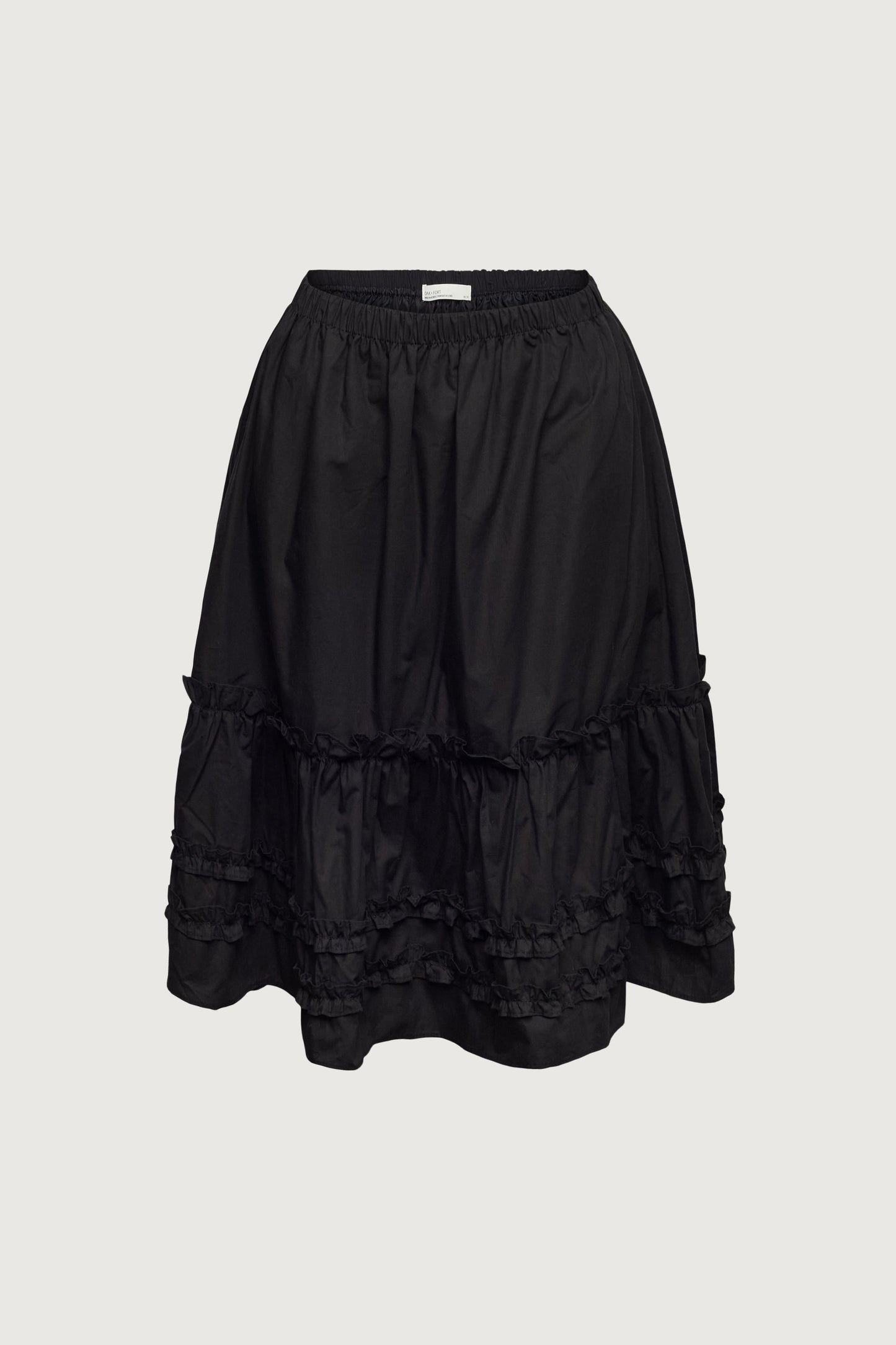 RUFFLED MIDI SKIRT