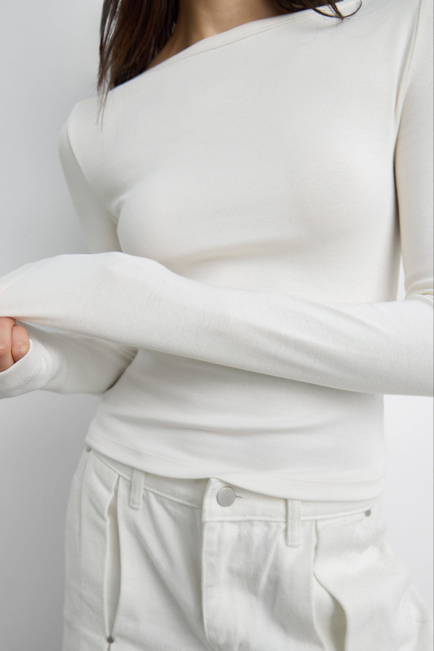 BOAT NECK LONG SLEEVE TOP