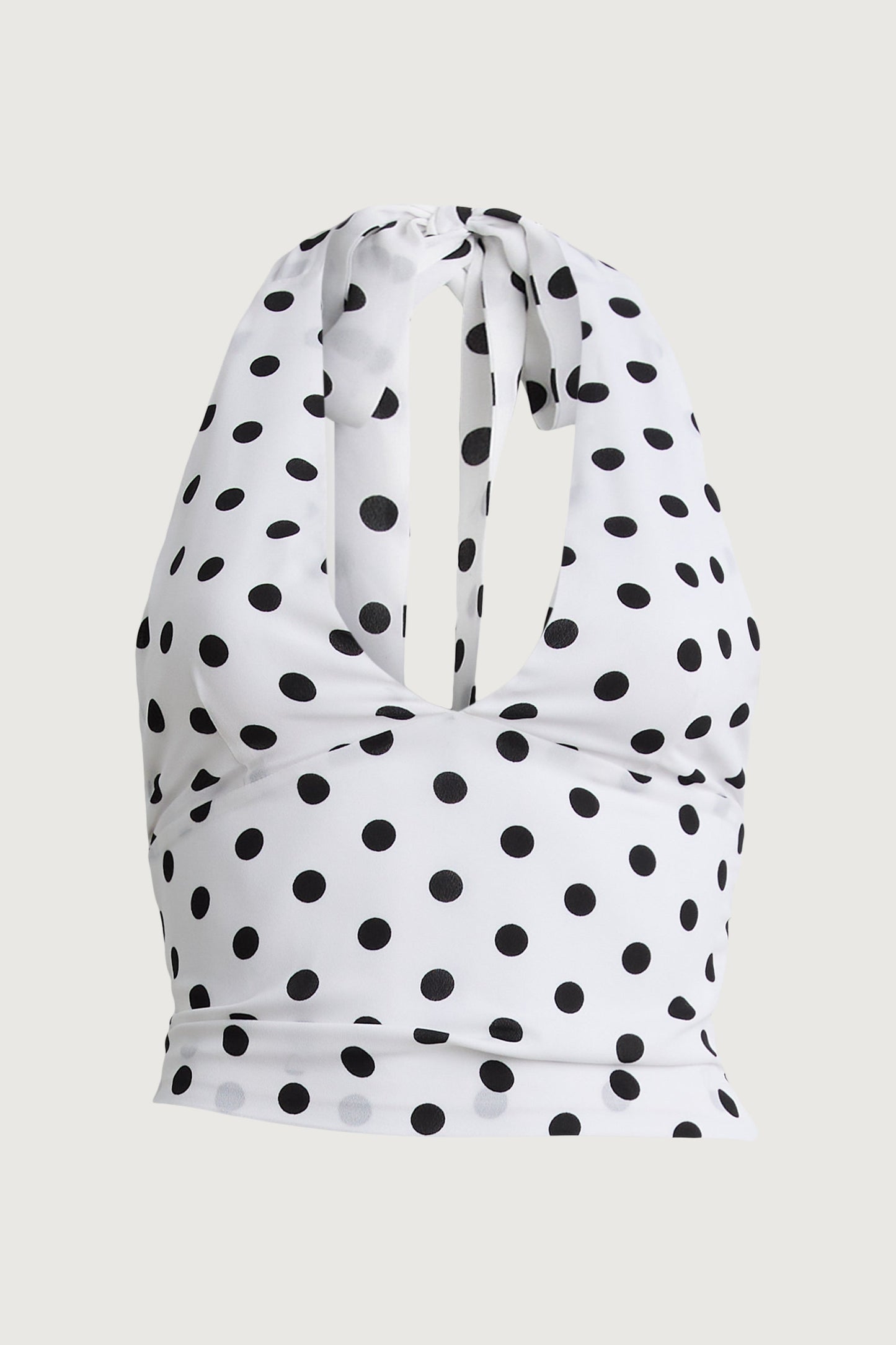 POLKA DOT HALTER NECK TOP