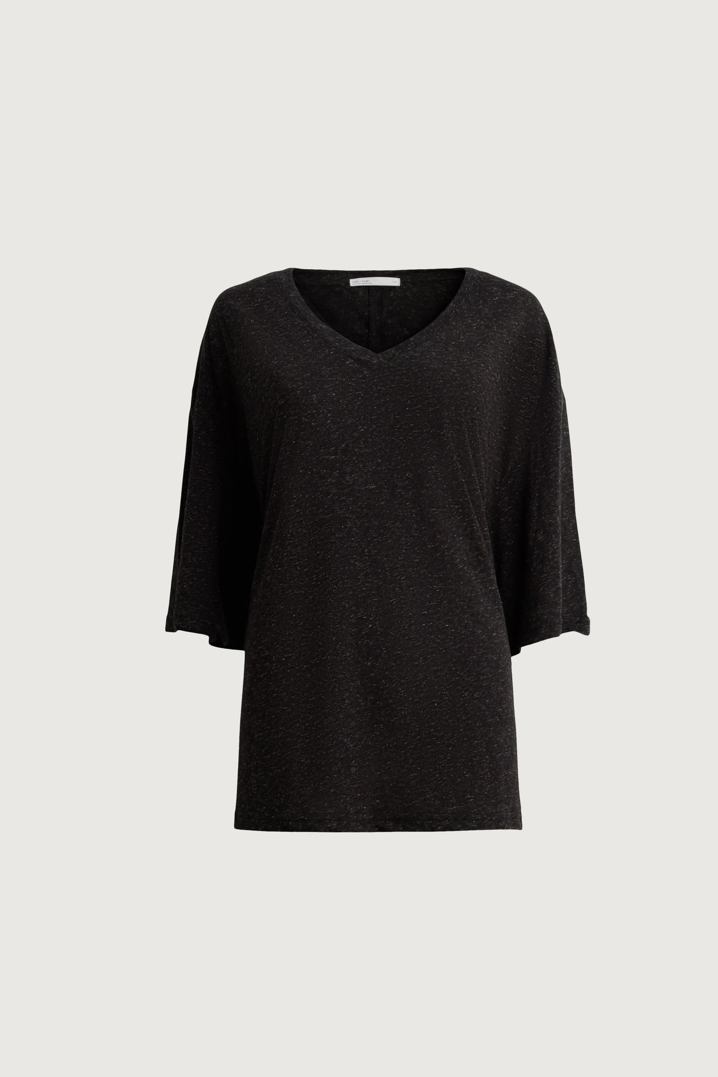 RELAXED V-NECK DRAWSTRING TOP