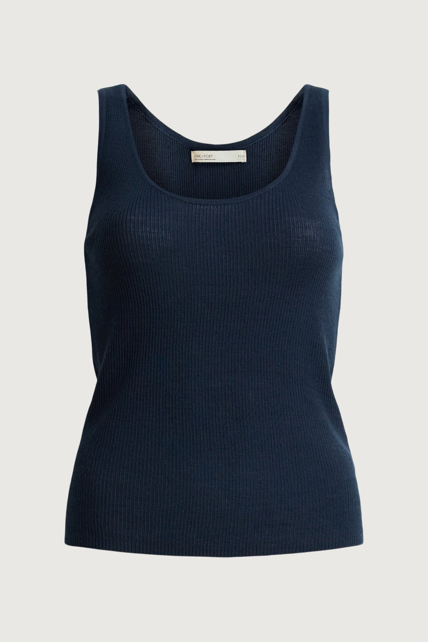 RIBBED SCOOP NECK TANK TOP