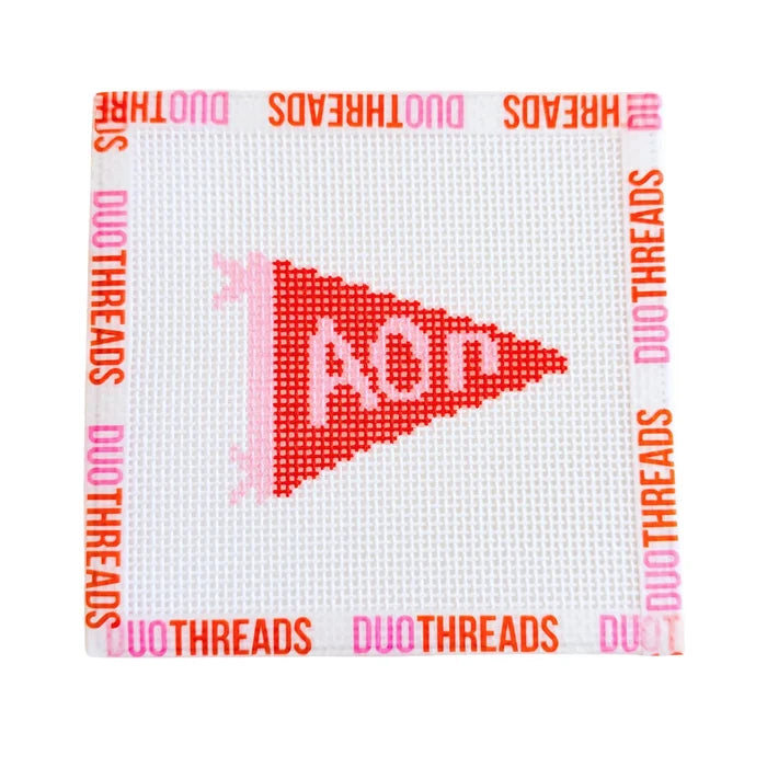 Alpha Omicron Pi Pennant Needlepoint Kit