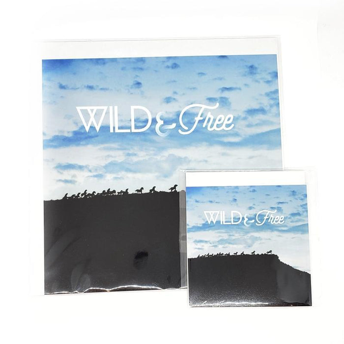 Art Print - 8x8 - Wild & Free (Wild Horses Monument) by Michaela Rose