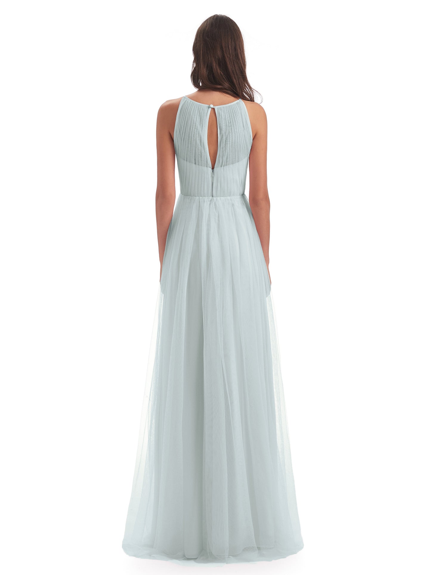 Carla Floor Length Halter Tulle Bridesmaid Dresses