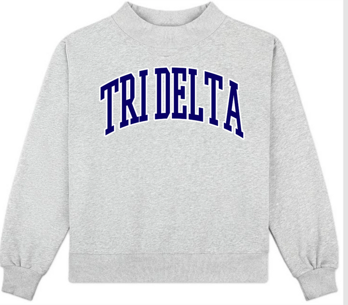 Delta Delta Delta Mock Neck