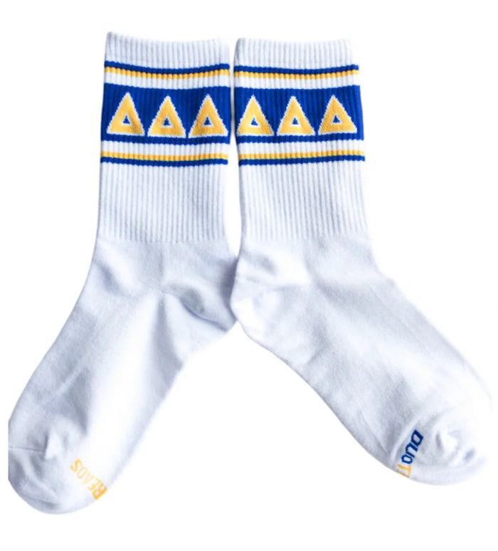Delta Delta Delta Sorority Line Socks
