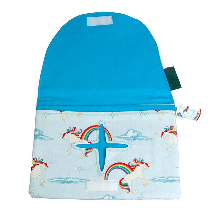 Diaper and Wipe Clutch - Unicorns and Rainbows by MarshMueller