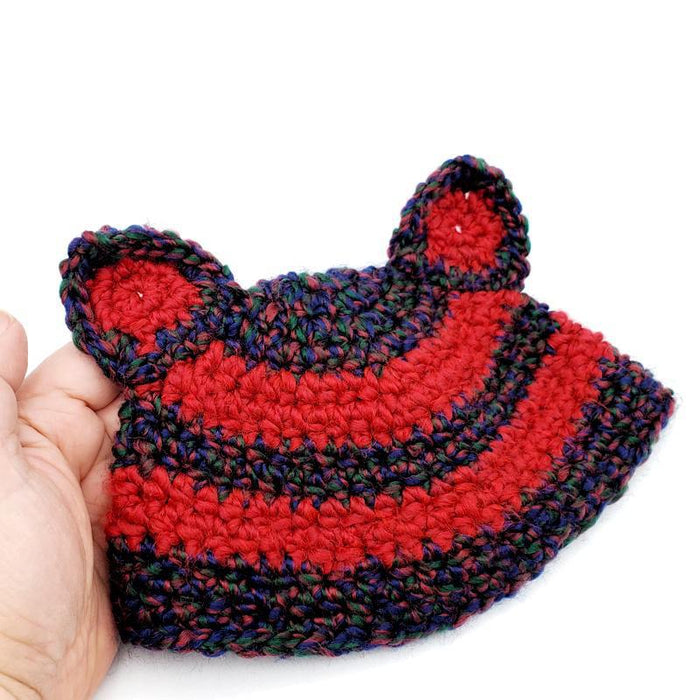 Hat - Toddler - Cat (Blue Red Stripes) by Scary White Girl