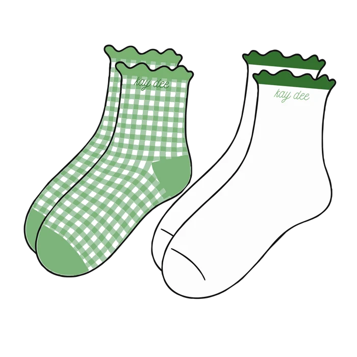 Kappa Delta Ruffle Sock Set