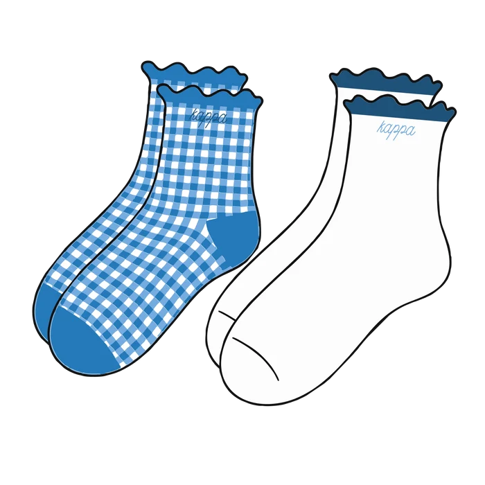 Kappa Kappa Gamma Ruffle Sock Set