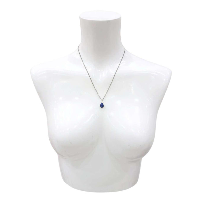 Necklace - Sterling Gemstone Drop (Lapis Lazuli) by Foamy Wader