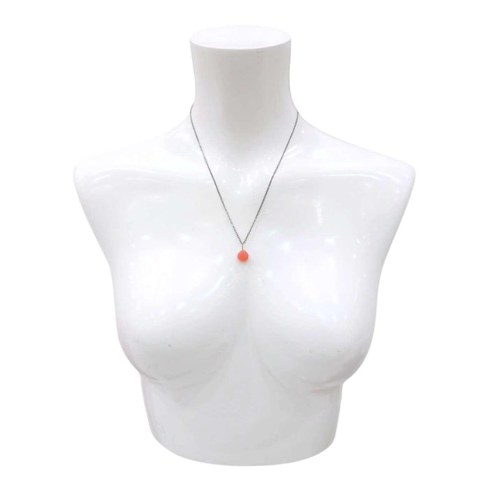 Necklace - Sterling Gemstone Drop (Pink Chalcedony) by Foamy Wader