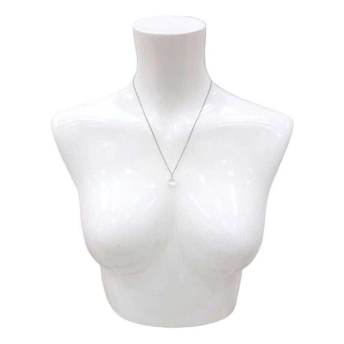 Necklace - Sterling Gemstone Drop (White Topaz) by Foamy Wader