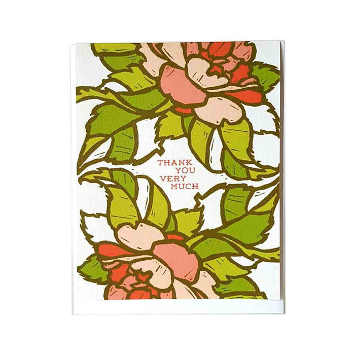 Set of 8 - Thank You - Floral Camellia (Thank You Very Much) Cards by Little Green