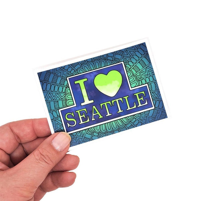 Sticker - I Love Seattle by Coloring Broadway