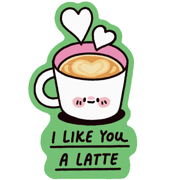 Sticker - Like You a Latte by Mis0 Happy