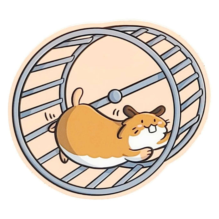 EMS016 $5.50 - Hamster Wheel Vinyl Sticker