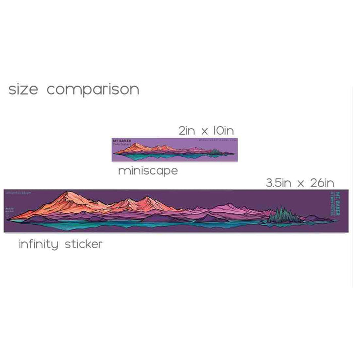 Stickers - Mt. Baker Miniscape by Hydrascape Stickers