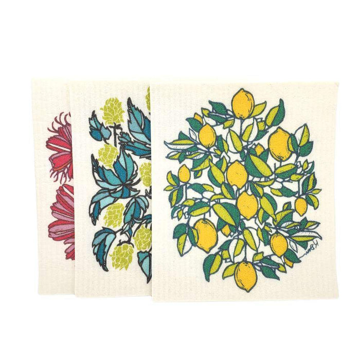 Swedish Dish Cloth - Lemons by Little Green