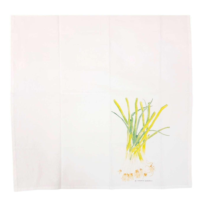 Tea Towel - Green Onions by Chavah's Garden