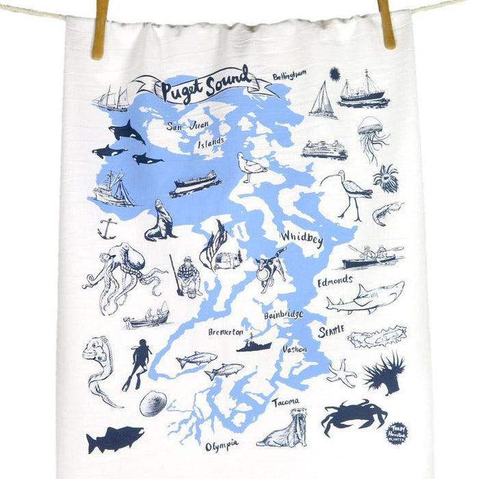 Tea Towels - Puget Sound by Oliotto