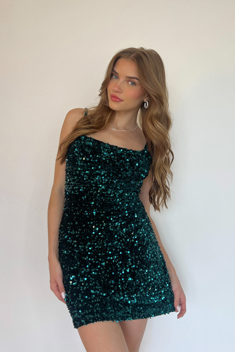 Tori Velvet Sequin Mini Dress