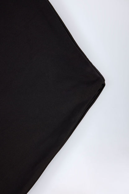 Slinky Jersey Backless Mini Dress in Black
