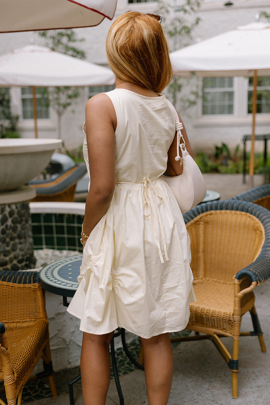 Paloma Butter Yellow Flare Mini Dress