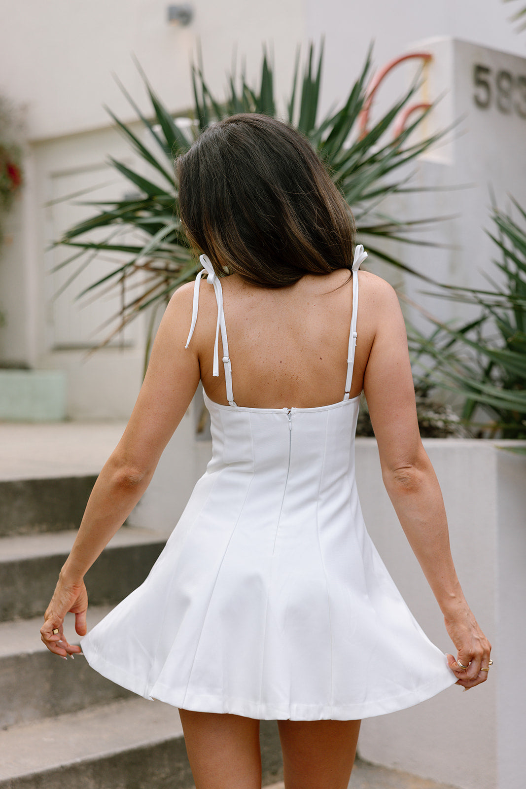 Freya White Flare Mini Dress