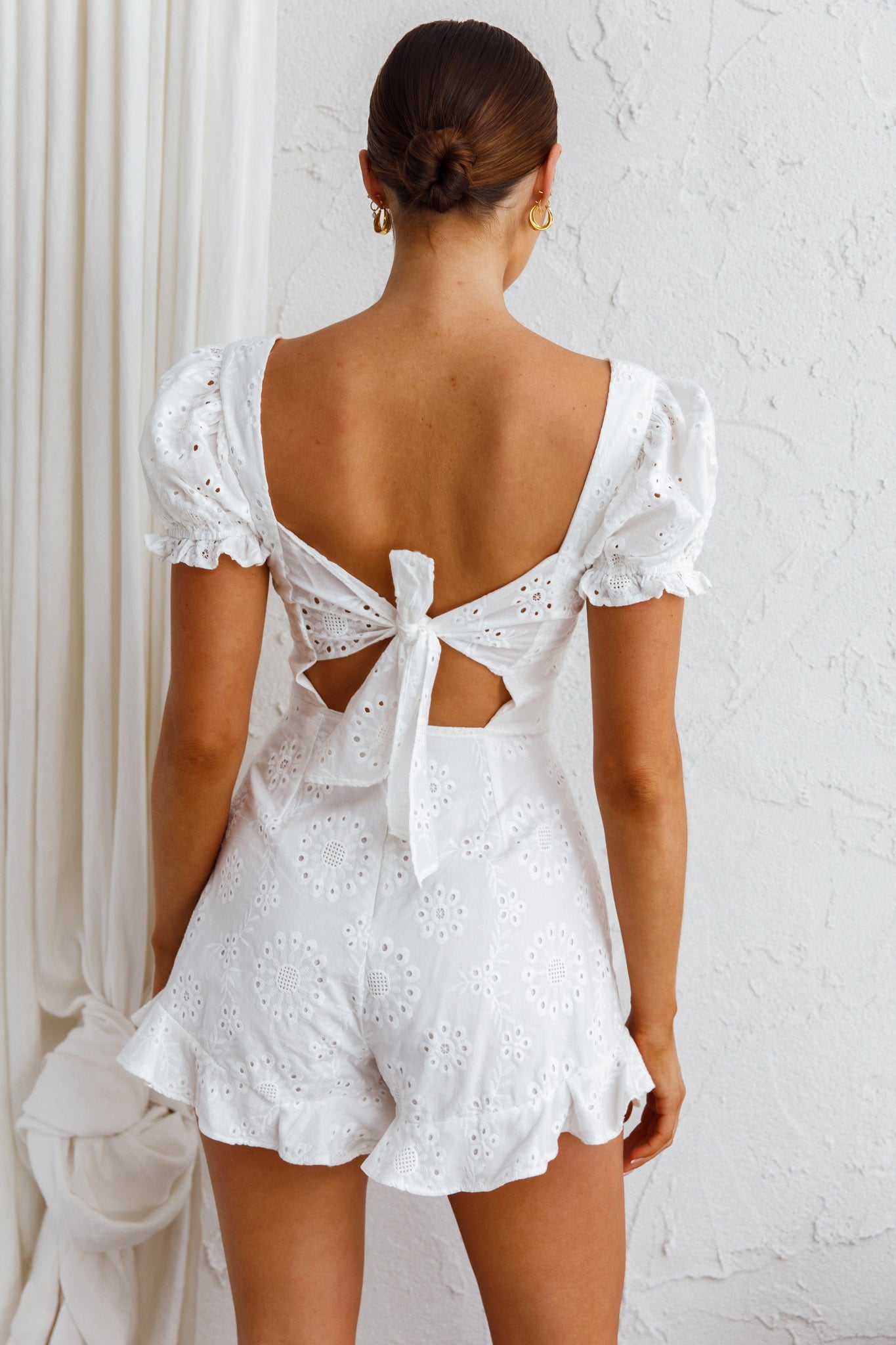 Love Like This Tied Back Romper White