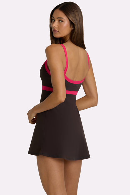 Soft Active Tennis Dress in Truffle