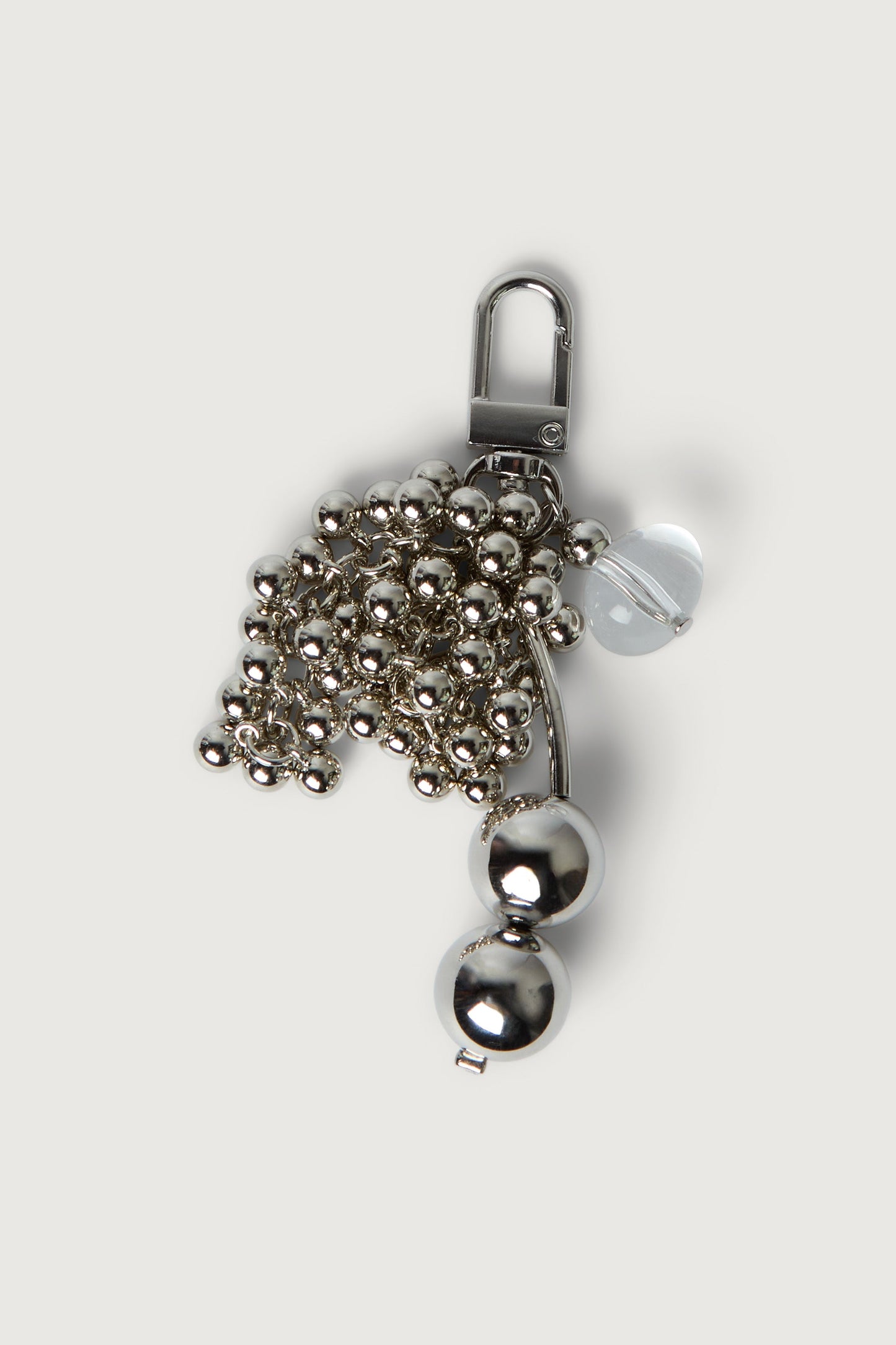 METALLIC BEADED BAG CHARM
