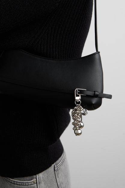 METALLIC BEADED BAG CHARM