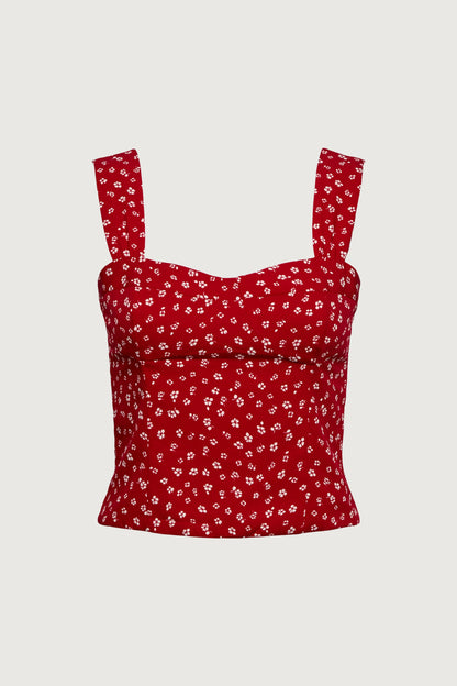 FLORAL BUSTIER TOP