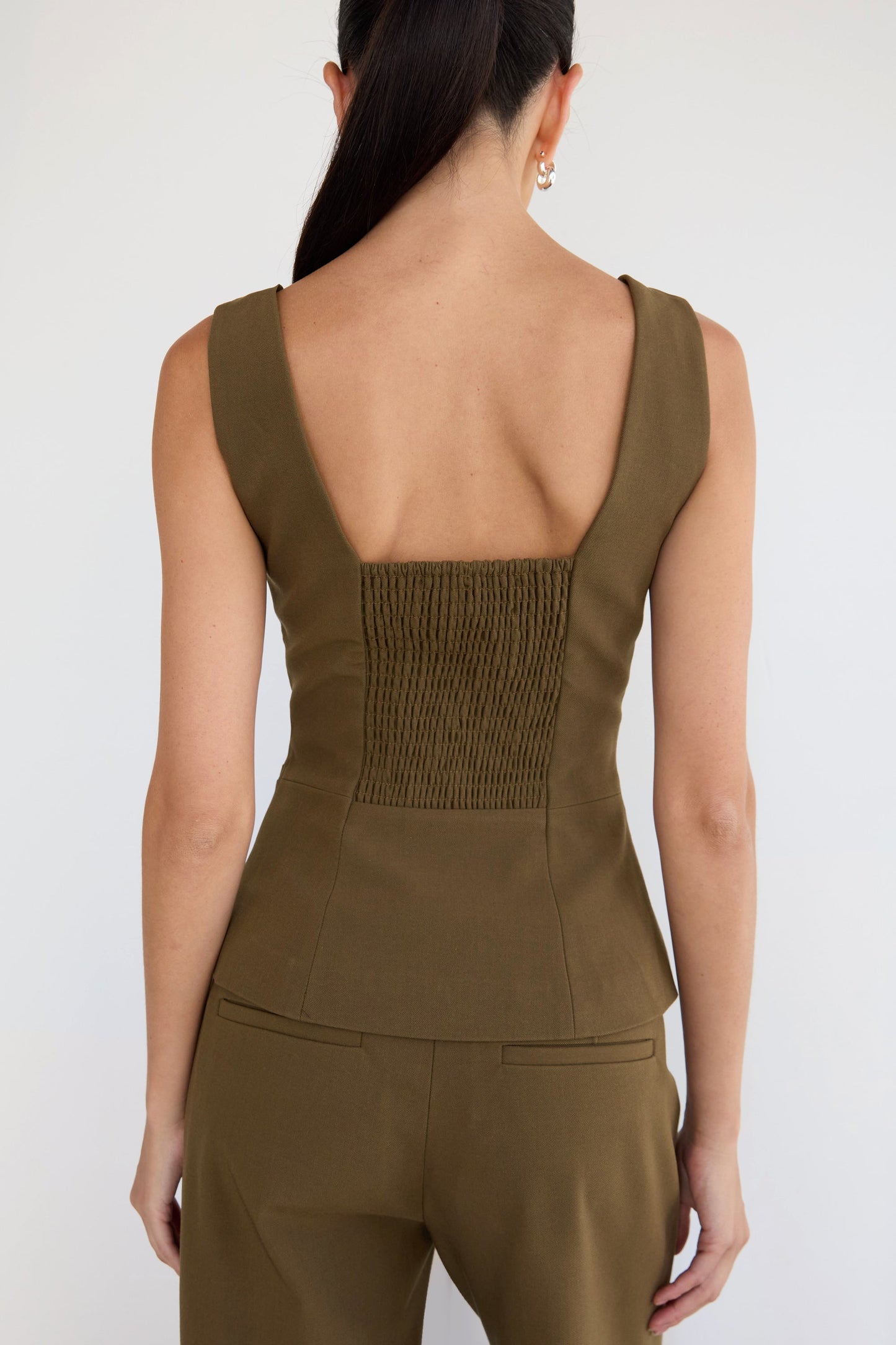 SQUARE NECK SUITING VEST