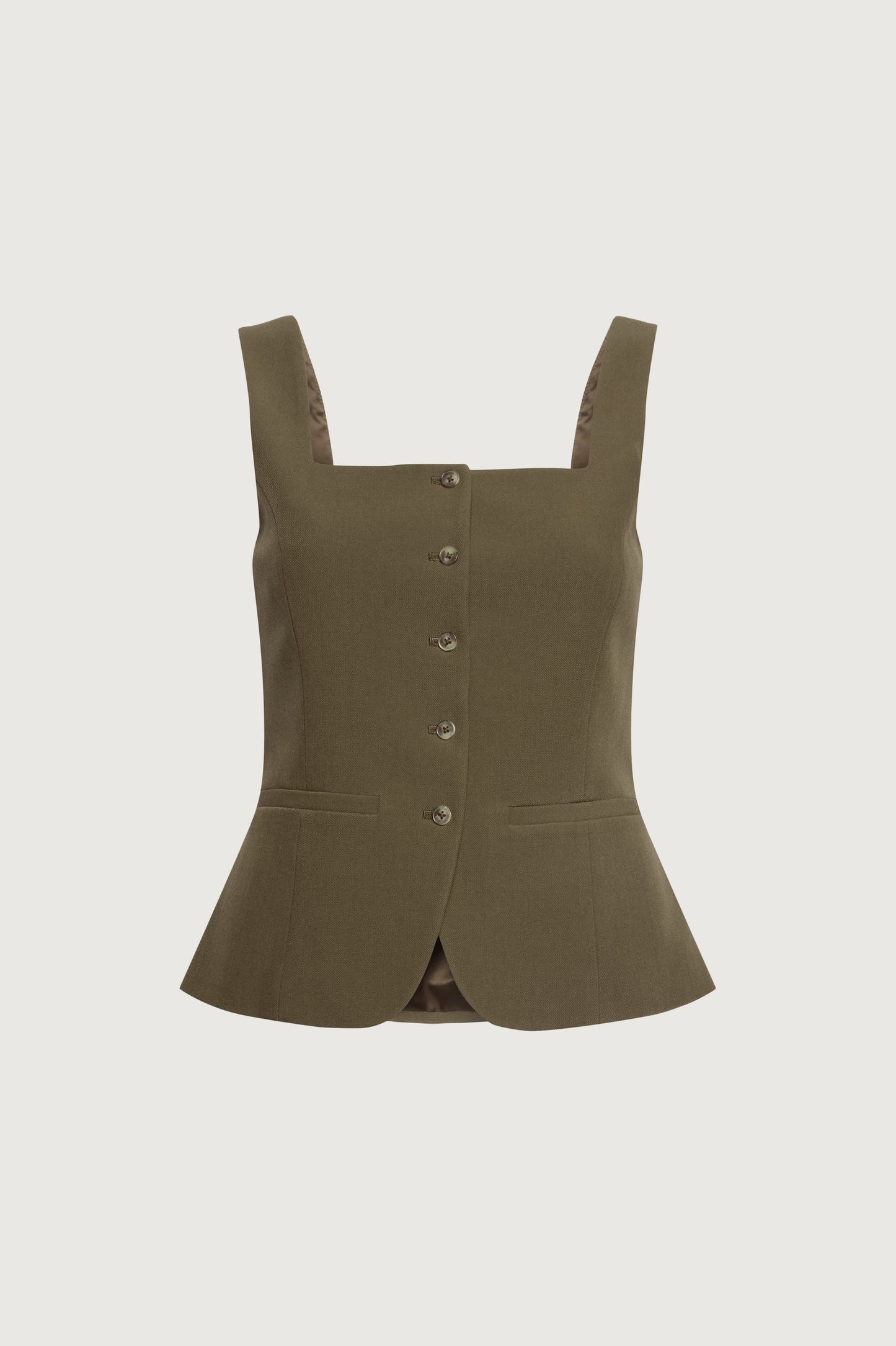 SQUARE NECK SUITING VEST