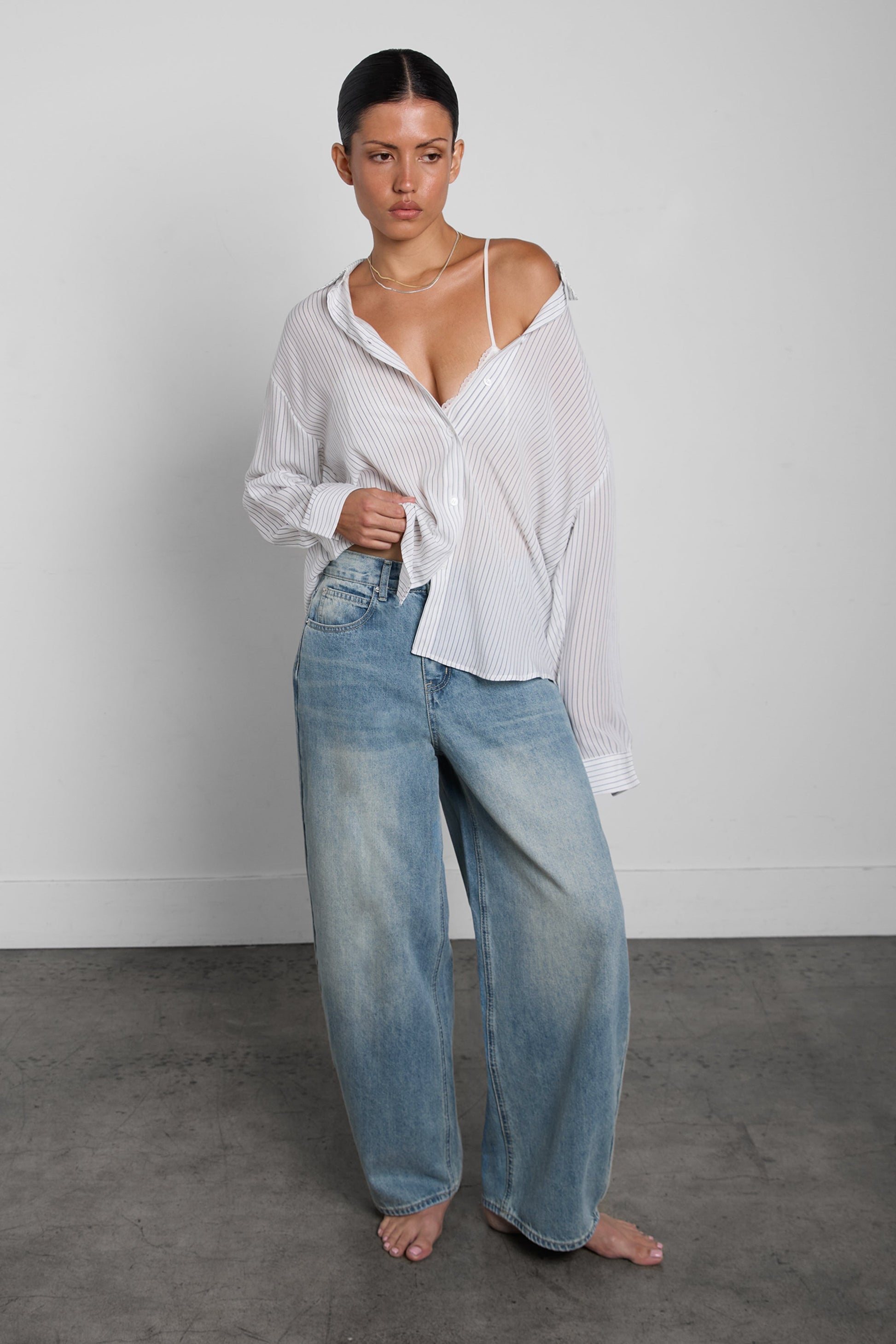 OVERSIZED PINSTRIPE SHIRT
