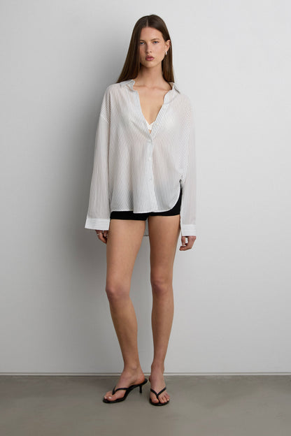 OVERSIZED PINSTRIPE SHIRT