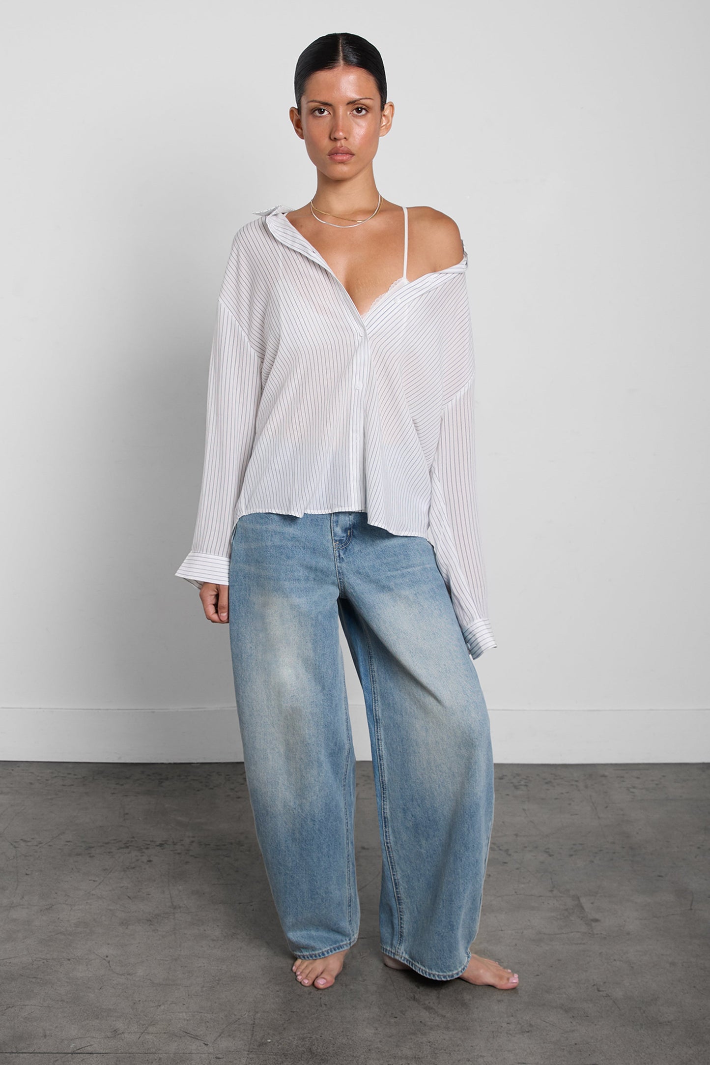 OVERSIZED PINSTRIPE SHIRT