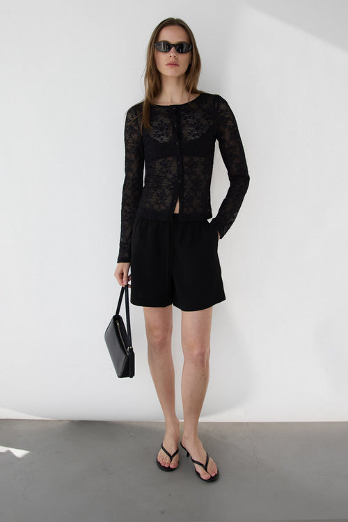 FLORAL LACE SHEER TOP