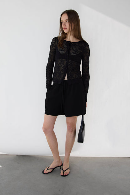 FLORAL LACE SHEER TOP