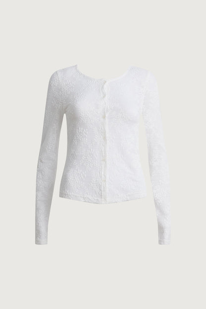 FLORAL LACE SHEER TOP